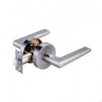 Best Selling Zinc Alloy Handle and Rosette Handle Door Lock for bathroom lock Brushed Satin Nickel finish toilet door lock