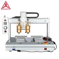 Two Platform 300*300*100mm Working Area 3 Axis automatic desktop glue dispensing machine